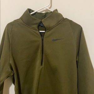 Dark green nike quarter zip